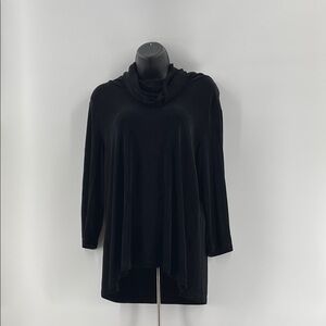 12.26.25 Classic Chico’s Travelers Cowl Neck in Black (size 2 equivalent to L)